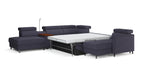 Zuwa Corner Sofa Bed with Recliner & Mini Bar