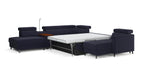 Zuwa Corner Sofa Bed with Recliner & Mini Bar