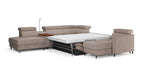 Zuwa Corner Sofa Bed with Recliner & Mini Bar