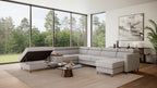 Zuwa Corner Sofa Bed with Recliner & Mini Bar