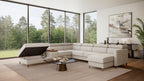 Zuwa Corner Sofa Bed with Recliner & Mini Bar