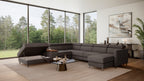Zuwa Corner Sofa Bed with Recliner & Mini Bar