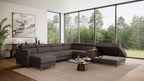 Zuwa Corner Sofa Bed with Recliner & Mini Bar
