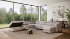 Zuwa Corner Sofa Bed with Recliner & Mini Bar
