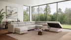Zuwa Corner Sofa Bed with Recliner & Mini Bar