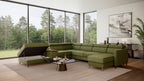 Zuwa Corner Sofa Bed with Recliner & Mini Bar
