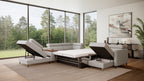 Zuwa Corner Sofa Bed with Recliner & Mini Bar