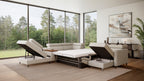 Zuwa Corner Sofa Bed with Recliner & Mini Bar