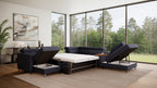 Zuwa Corner Sofa Bed with Recliner & Mini Bar