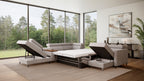 Zuwa Corner Sofa Bed with Recliner & Mini Bar