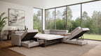 Zuwa Corner Sofa Bed with Recliner & Mini Bar