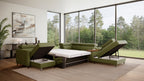 Zuwa Corner Sofa Bed with Recliner & Mini Bar