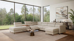 Zuwa Corner Sofa Bed with Recliner & Mini Bar