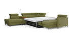 Zuwa Corner Sofa Bed with Recliner & Mini Bar
